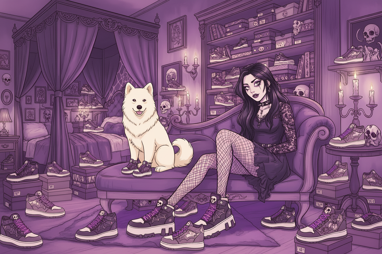 Lightened Gothic Girl Sneaker Room